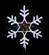 Светодиодная Снежинка, 55см, белая, фиксинг, 220В, IP65, Neon-Night