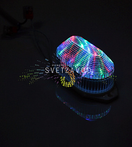 Строб-лампа светодиодная, RGB, 21 LED, 220В, накладная