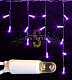 Светодиодная бахрома Айсикл, 3х0,5м, мерцающая, 220В, фиолетовая, белый ПВХ, IP65, Rich Led