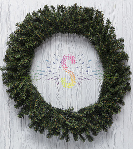 Рождественский еловый венок, Ø90см, ветки ПВХ, Neon-Night