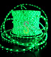 Светодиодный дюралайт, Ø 13мм, 220В, 2W, 36 led/м, фиксинг, зеленый, шаг 1м, 100м