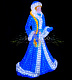 Акриловая фигура 3D Снегурочка с косой, 190 см, 5500 LED, 24В, с трансформатором