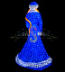 Акриловая фигура 3D Снегурочка с косой, 190 см, 5500 LED, 24В, с трансформатором
