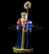 Акриловая фигура 3D Дед Мороз в синей шубе, 200 см, 5800 LED, 24В, с трансформатором