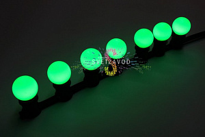 Декоративная лампа, Е27, 4 LED, 1,2Вт, 24В, Ø45мм, зеленая