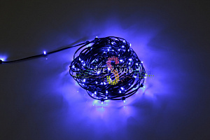 Клип Лайт 12В, фиксинг, синий, 135 LED, 20м, черный ПВХ, IP65