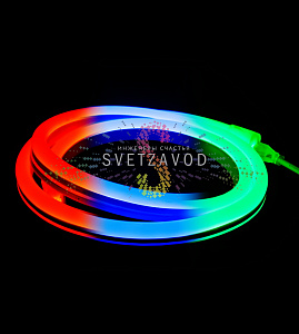 Светодиодный гибкий неон, RGB, 12х25мм, 60SMD5050, 220В, IP65, 50м