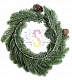 Рождественский еловый венок с шишками, Ø45см, ветки литые, Neon-Night