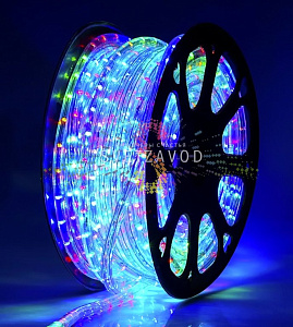 Дюралайт круглый, Ø 13мм, мульти, 20м, 220В, 3W, 36 led/м, чейзинг