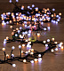 Гирлянда Мишура, 3м, 288led, 220В, черный ПВХ, белая+теплая белая, с блоком питания