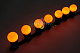 Декоративная лампа, Е27, 4 LED, 1,2Вт, Ø45мм, оранжевая, диммируемая