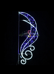 Светодиодная консоль "Парус", 150х55 см, белый, синий