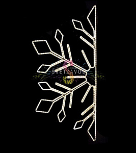 Светодиодная консоль "Снежный шторм", 180х100 см, белая