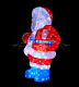 Акриловая фигура 3D Дед Мороз, 66 см, 408 LED, 24В, с трансформатором