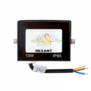 Прожектор светодиодный, нейтральный белый, 220В, 10Вт, черный корпус, REXANT