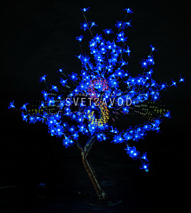 Светодиодный куст Сакуры, 0,8 м, Ø0,8 м, 224 LED, синий