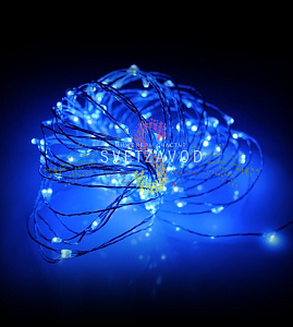 Гирлянда Роса, 10м, 100 LED, 12В, синяя, IP65, без блока питания