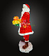 Светодиодная фигура из стекловолокна Дед Мороз с подарками, 170 см, 24В, с трансформатором