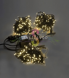 Клип Лайт Спайдер, 24В, 3 нити по 20м, теплый белый, фиксинг, черный ПВХ, IP54