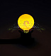 Декоративная лампа, Е27, 5 LED, 0,5Вт, Ø45мм, желтая, диммируемая
