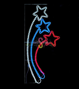 Светодиодная консоль "Звездный триколор", 150х67 см