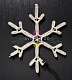 Светодиодная Снежинка, 52см, белая теплая, фиксинг, 220В, IP65
