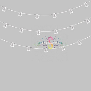Белт лайт 2W, 220/24В, шаг 20см, E27, белый круглый провод, 50м, влагозащищенный, Neon-Night