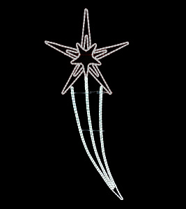 Светодиодная консоль "Звезда",  210х98 см, белая