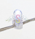 Клип Лайт 12В, фиксинг,  белый, 665 LED, 100м, прозрачный ПВХ, IP65, Neon-Night