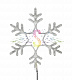 Светодиодная Снежинка, 55см, белая, фиксинг, 220В, IP65, Neon-Night