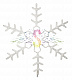 Светодиодная Снежинка, 95см, белая, фиксинг, 220В, IP65, Neon-Night