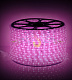 Светодиодный дюралайт, Ø 13мм, 220В, 2W, 36 led/м, фиксинг, розовый, шаг 1м, 100м, Rich Led