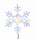 Светодиодная Снежинка, 55см, белая, фиксинг, 220В, IP65, Neon-Night