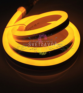 Светодиодный гибкий неон, желтый, 8х18мм, 120SMD2835, 24В, IP65, 50м