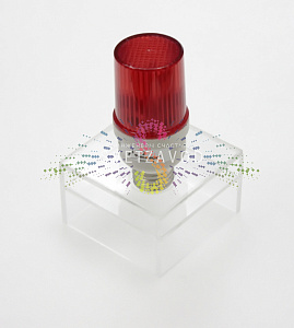 Строб-лампа светодиодная, красная, 21 LED, 220В, цоколь Е27