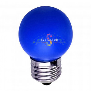 Декоративная лампа, Е27, 5 LED, 1Bт, Ø40мм, синяя