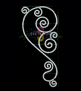 Светодиодная консоль "Винтаж", 200х90 см, белая