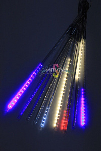 Гирлянда Тающие сосульки, мульти, 10х50см, шлейф 4,5м, 12В, 540LED, IP65, с блоком питания