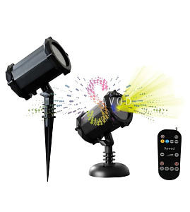 Лазерная подсветка, Garden X-55, анимация Светлячок с голубой туманностью, c bluetooth-колонкой