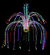 Световой фейерверк "Магнолия", 2,6х2,8м, мульти, 24В, 48 лучей