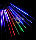 Гирлянда Тающие сосульки, RGB, 10х50см, шлейф 10м, 12В, 600LED, IP65, с блоком питания, Rich Led