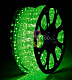 Светодиодный дюралайт, Ø 13мм, 220В, 3W, 36 led/м, чейзинг, зеленый, шаг 2м, 100м