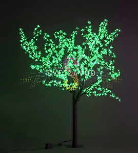 Светодиодное дерево Сакура, 1,9 м, Ø1,5 м, зеленое, 36B, 972LED, IP54