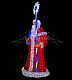 Акриловая фигура 3D Дед Мороз в красной шубе, 200 см, 5800 LED, 24В, с трансформатором