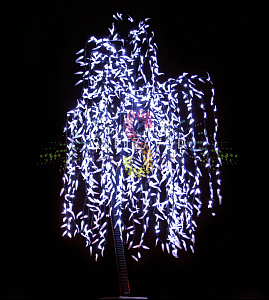 Светодиодное дерево Ива плакучая, 2,5 м, Ø1,5 м, 1350 LED, белое