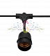 Белт лайт 2W, 220/24В, шаг 44,5см, E27 подвесной, черный каучук, 100м, влагозащищенный, Neon-Night