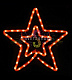 Светодиодная звезда 55х54см, красная, фиксинг, 60 LED, 220B, IP65