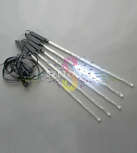 Гирлянда Тающие сосульки, белая, 5х100см, шлейф 5м, 12В, 480LED, IP54, с блоком питания