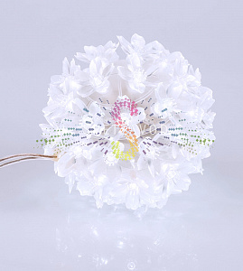 Светодиодный шар из цветков Сакуры Ø 20 см, белый, 220В, IP65, Neon-Night