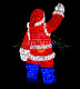 Акриловая фигура 3D Санта Клаус, 210 см, 4400 LED, 24В, с трансформатором